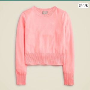 J. Crew Vibrant Coral Crew Neck Sweater